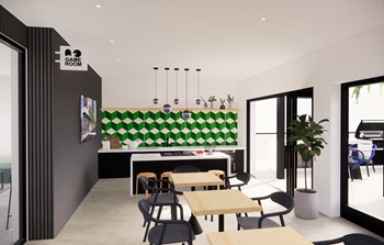 Sky lounge with kitchen and seating area